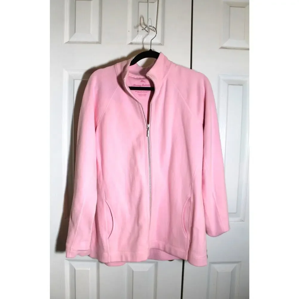 Tommy Bahama Pink Aruba Zip Front Jacket sz L